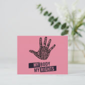 Meine Körperwahl - Frauenrechte - Postkarte (Stehend Vorderseite)