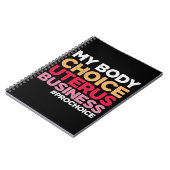 Meine Körperwahl Uterus Business Prochoice Feminis Notizblock (Linke Seite)