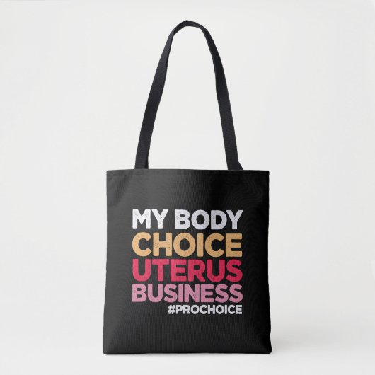Meine Körperwahl Uterus Business Prochoice Feminis Tasche (Vorderseite)