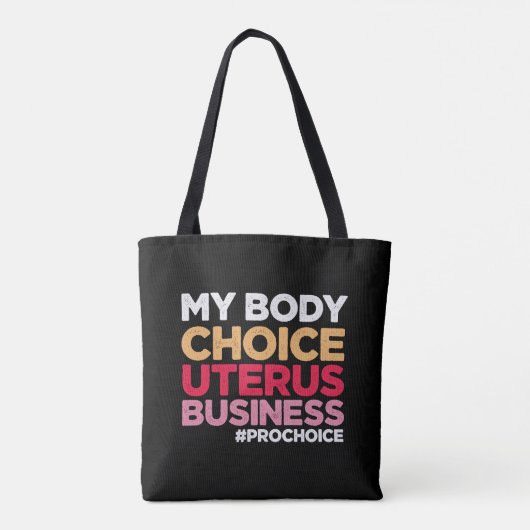 Meine Körperwahl Uterus Business Prochoice Feminis Tasche (Rückseite)