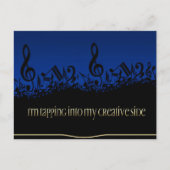 "Meine kreative Seite" Motivation Affirmation Postkarte (Vorderseite)