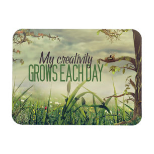 "Meine Kreativität wächst" Motivation Affirmation Magnet