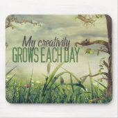 "Meine Kreativität wächst" Motivation Affirmation Mousepad (Vorne)