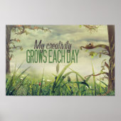 "Meine Kreativität wächst" Motivation Affirmation Poster (Vorne)