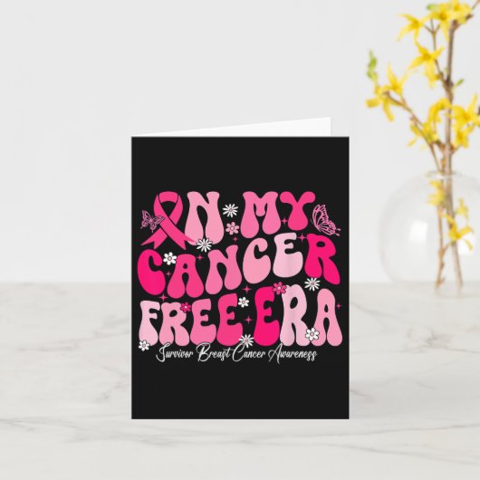 Meine krebsfreie Ära überlebt Brustkrebserkrankung Karte (Gelbe Blume)