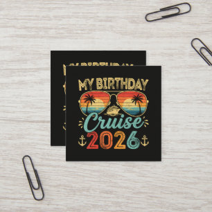 Meine Kreuzfahrt 2026 Party Kreuzfahrt Urlaub Quadratische Visitenkarte