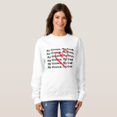 "Meine Krone Mein Schwarm" Valentinstag Sweatshirt (Vorne ganz)