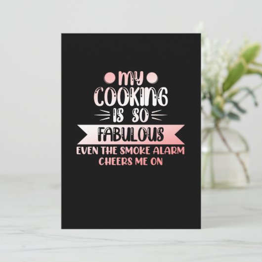 Meine Küche ist köstlich Koch Koch Küche. Küche Dankeskarte (Stehend Vorderseite)