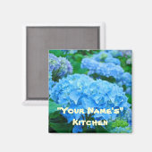 Meine Küche! Magnete Blue Hydrangea Blume Magnet (Vorderseite/Rückseite)