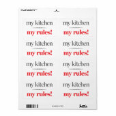 Meine Küche, meine Regeln (Vorne)