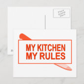Meine Küche. Meine Regeln. Fun Design for Kitchen Postkarte (Vorne/Hinten)