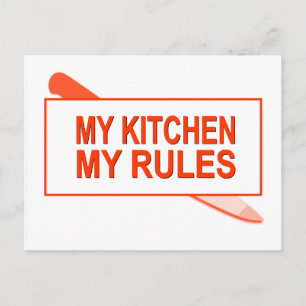 Meine Küche. Meine Regeln. Fun Design for Kitchen  Postkarte