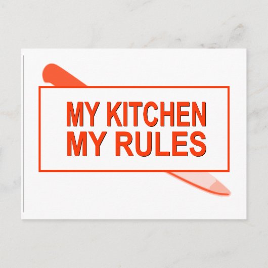 Meine Küche. Meine Regeln. Fun Design for Kitchen Postkarte (Vorderseite)