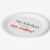 Meine Küche, meine Regeln Pappteller (Schrägansicht)