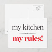 Meine Küche, meine Regeln Postkarte (Vorne/Hinten)
