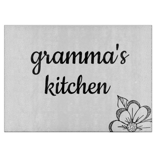 Meine Küche mit Blumen Schneidebrett (Vorderseite)