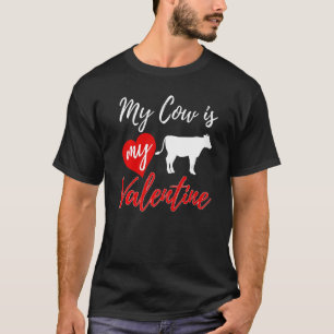 Meine Kuh ist mein Valentinsliebe Lustige Frauen V T-Shirt