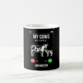 Meine Kühe rufen Bauer Cow Lover Spaß an Kaffeetasse (Mittel)