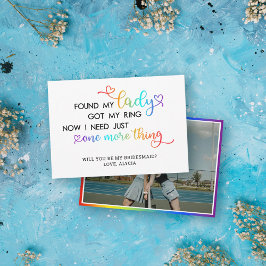 Meine Lady LGBT Wedding ist meine Bridesmaid Einladung