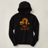 Meine langhaarige Dackel fährt Shotgun Dog Hexe H Hoodie (Design vorne)