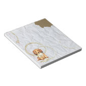 Meine langhaarige Dackel hat meinen Lektionsplan e Notizblock (angewinkelt)