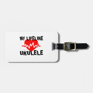 MEINE LEBENSADER UKULELE-MUSIK-ENTWÜRFE GEPÄCKANHÄNGER