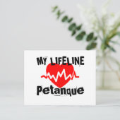 Meine Lebenslinie Petanque-Sportarten Postkarte (Stehend Vorderseite)