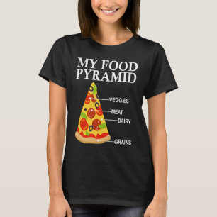 Meine Lebensmittelpyramide-Pizza-Scheibe Pizza für T-Shirt
