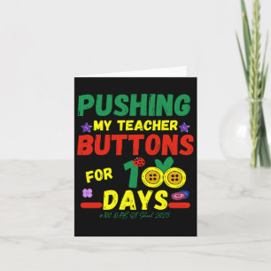 Meine Lehrer Buttons 100 Tage Spaß Schule 2023 Karte