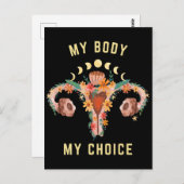 Meine Leiche meine Wahl Feminist Postkarte (Vorne/Hinten)