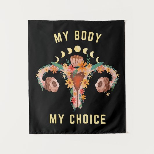 Meine Leiche meine Wahl Feminist Wandteppich (Vorderseite)