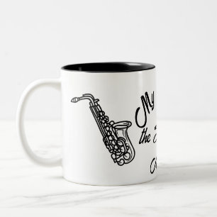 MEINE LEIDUNG ist das Saxophon Zweifarbige Tasse