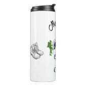 MEINE LEIDUNG ist Wandern, Berge, Wanderstiefel Thermosbecher (Nach links gedreht)