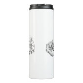 MEINE LEIDUNG ist Wandern, Berge, Wanderstiefel Thermosbecher (Rückseite)