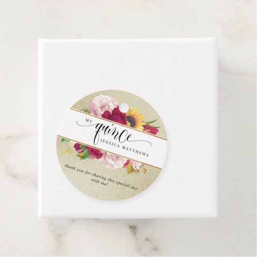 Meine leise rote, goldene und gelbe Blüte, Liebesm Geschenkanhänger (Beispiel)