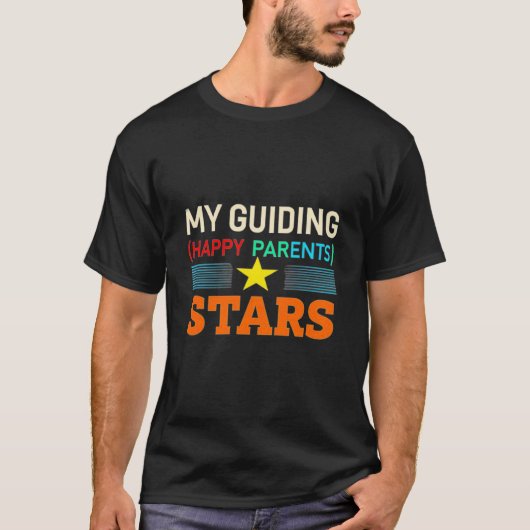 Meine Leitstars (Glücklicher Elterntag). T-Shirt (Vorderseite)
