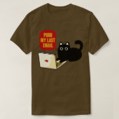 Meine letzte E-Mail Black Cat von Tobe Fonseca T-Shirt (Design vorne)