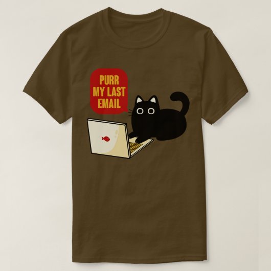 Meine letzte E-Mail Black Cat von Tobe Fonseca T-Shirt (Design vorne)