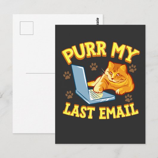 Meine letzte E-Mail löschen Postkarte (Vorne/Hinten)