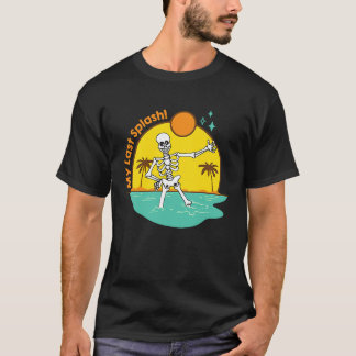 Meine letzte Splash-Skelett-Braut-Strand-Junggesel T-Shirt