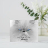 Meine Leute haben einen Hund Got. Ich werde überle Postkarte (Stehend Vorderseite)