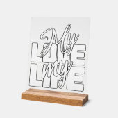 Meine Liebe Acrylschild (Winkel)