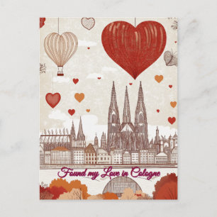 Meine Liebe am Kölner Valentinstag gefunden Postkarte