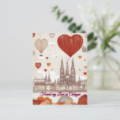 Meine Liebe am Kölner Valentinstag gefunden Postkarte (Stehend Vorderseite)