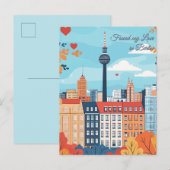 Meine Liebe am Valentinstag gefunden Postkarte (Vorne/Hinten)