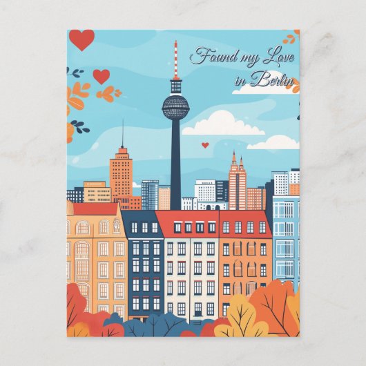 Meine Liebe am Valentinstag gefunden Postkarte (Vorderseite)