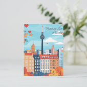 Meine Liebe am Valentinstag gefunden Postkarte (Stehend Vorderseite)