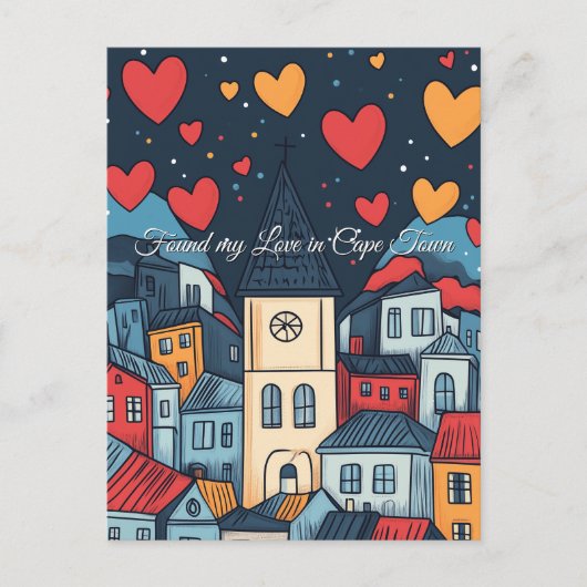 Meine Liebe am Valentinstag in Kapstadt gefunden Postkarte (Vorderseite)