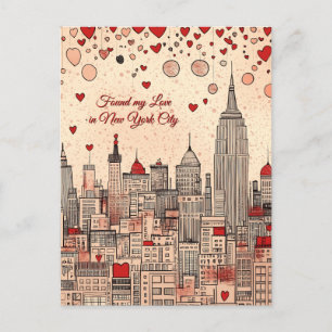 Meine Liebe am Valentinstag in New York City gefun Postkarte
