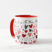 Meine Liebe an Sie, ich gebe mein Herz - Herz Must Tasse (Vorderseite Links)